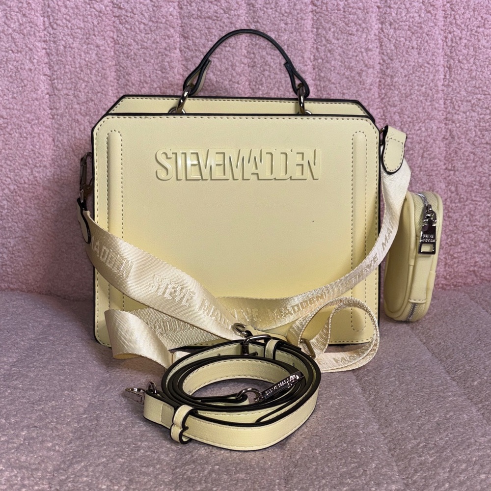 Steve Madden Pale Yellow Bevelyn Bag